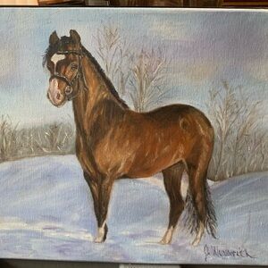 Majestic Brown Horse Canvas Art